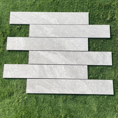 Light grey 900x200mm edging planks front view