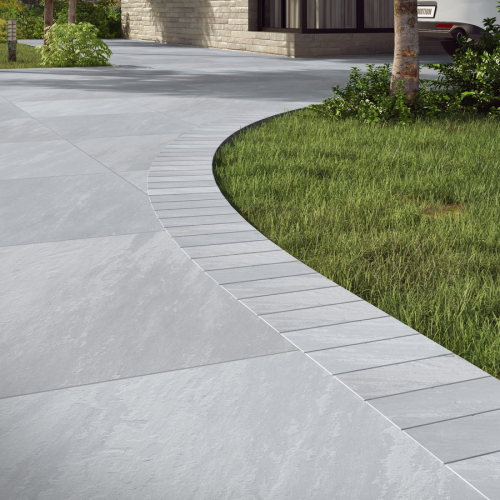 Porcelain Light Grey 200x100mm cobble setts