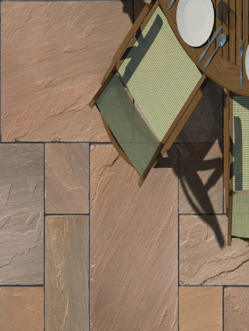 Autumn Brown Indian Sandstone Patio Kit