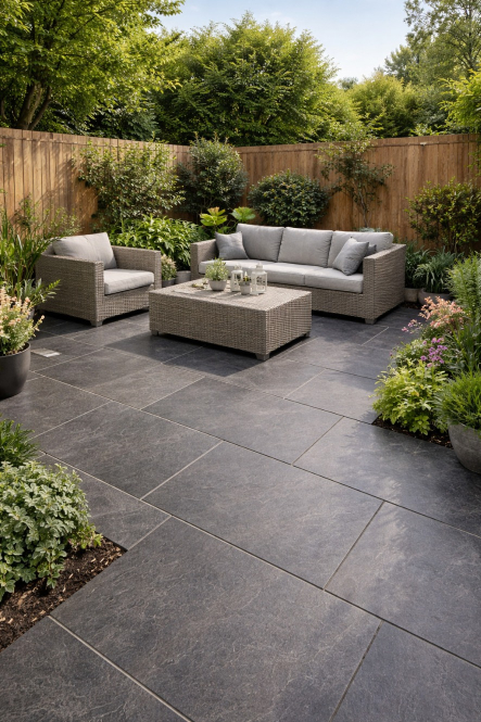 22m2 - 40 Slabs - Anthracite Grey Outdoor Porcelain Paving - 20mm - 600x900mm - PALLET