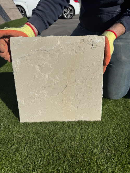 Fossil Mint Sandstone Pier caps