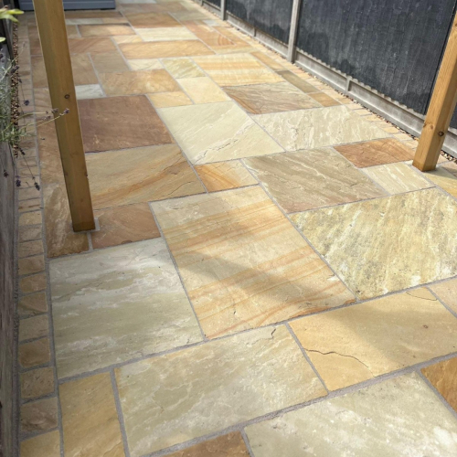 Melton Fossil Mint Riven Indian Sandstone - Preview