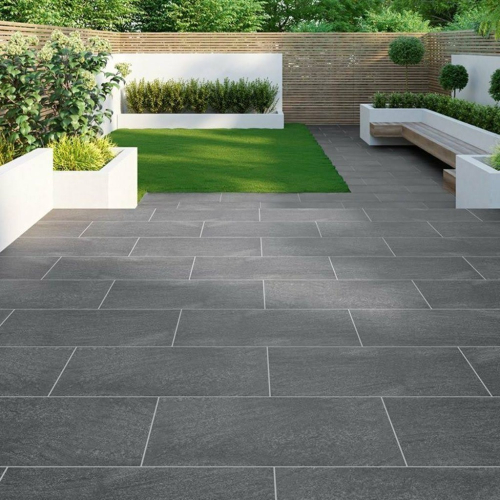 22.5m2 - 40 Slabs - Anthracite Grey Outdoor Porcelain Paving - 20mm - 600x900mm - PALLET - Preview