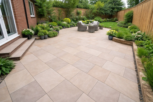 22m2 - 40 Slabs - Raj Green - Outdoor Porcelain Paving - 20mm - 600x900mm - Pallet