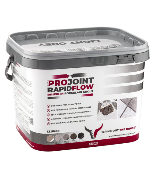 Nexus rapidflow porcelain grout light grey