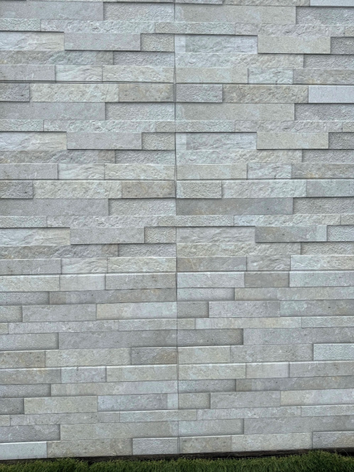 Sunrise Buff Wall Cladding photographed at Melton Stone Showroom