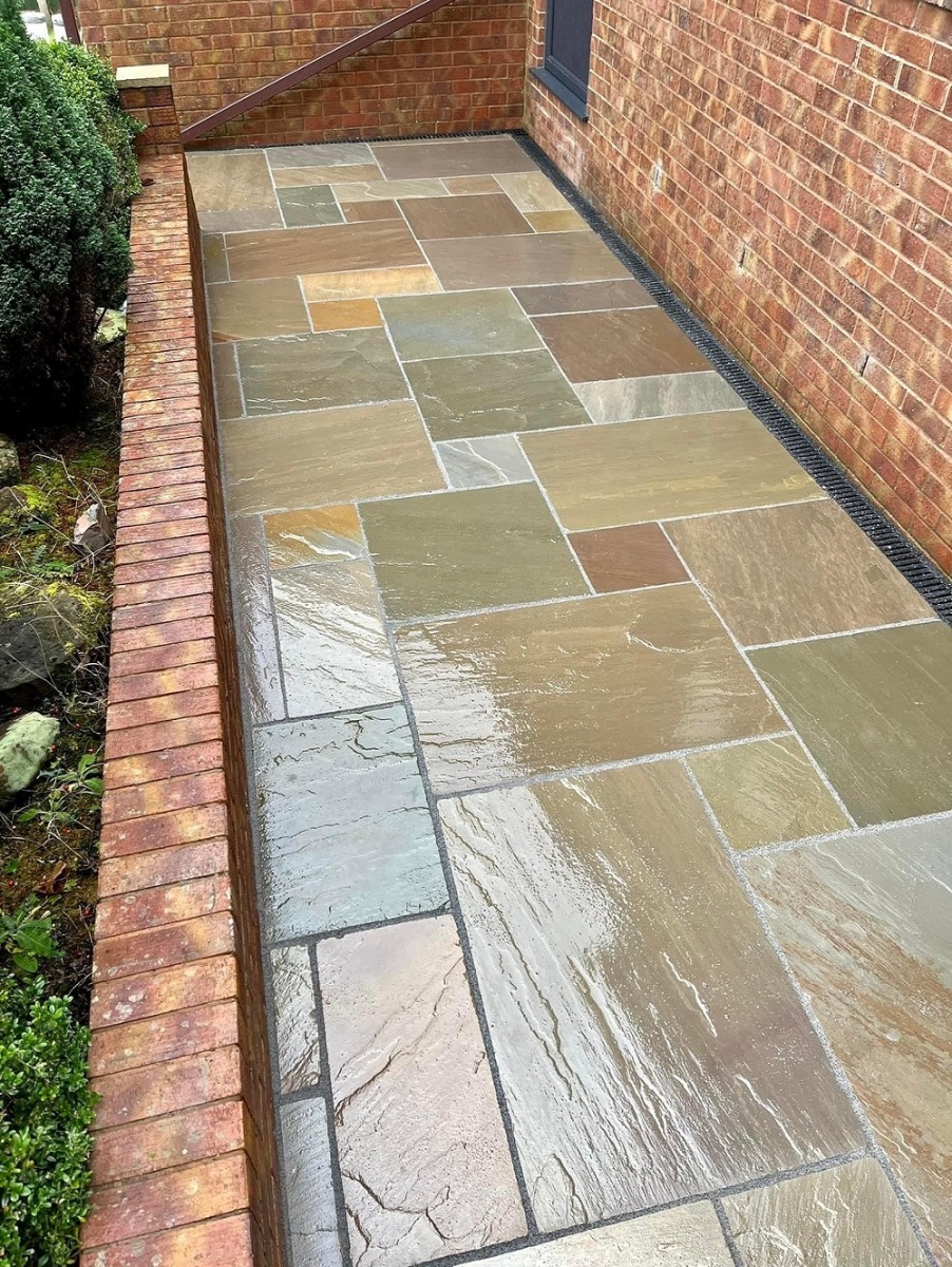 Raj Green Riven 4 size patio paving