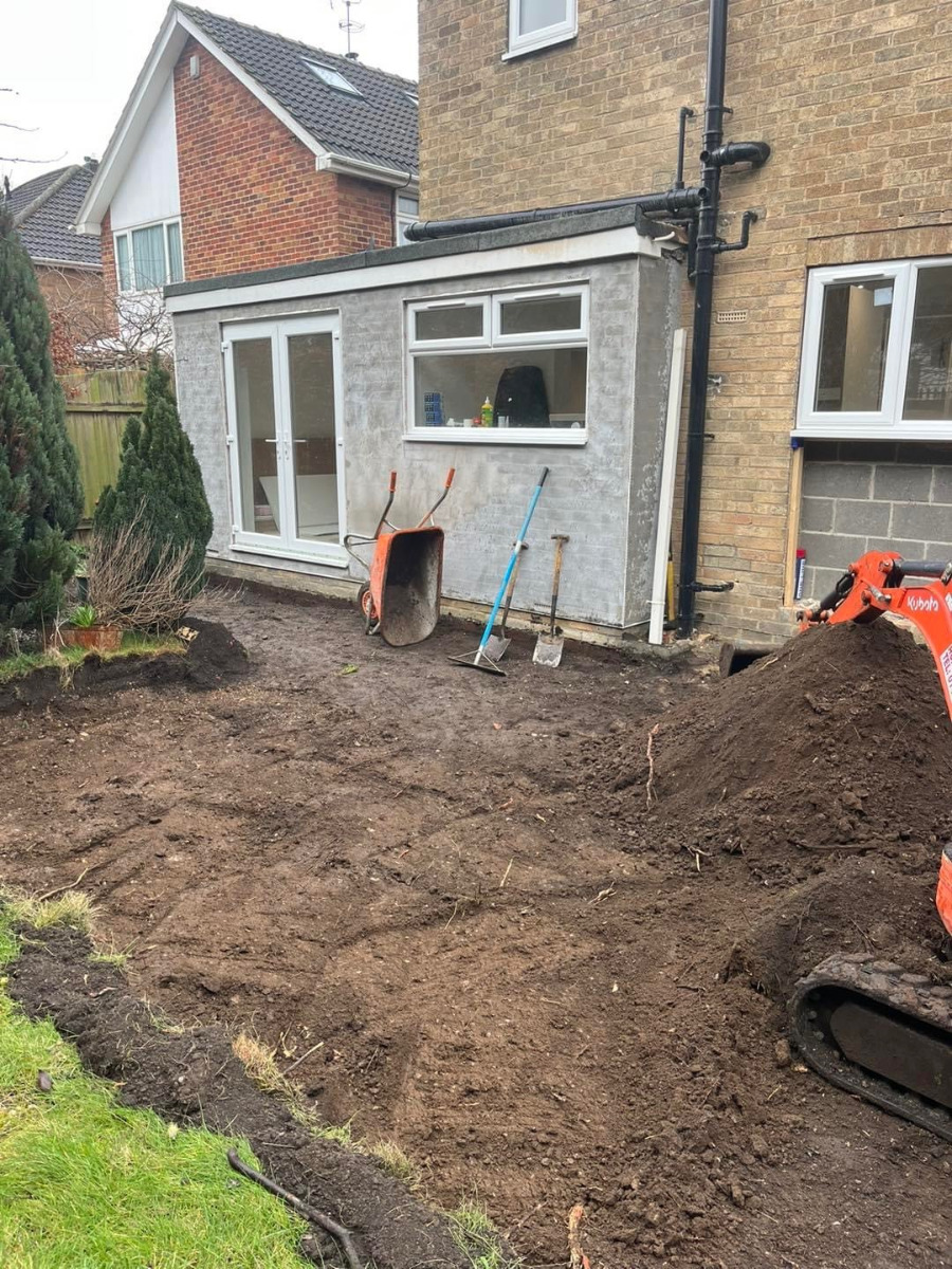 dig out for installation